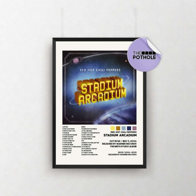 Red Hot Chili Peppers Posters / Stadium Arcadium Poster, Tracklist Album Cover Poster, Print Wall Art, Custom Poster, Red Hot Chili Peppers 2