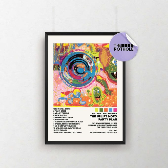 Red Hot Chili Peppers Posters / The Uplift Mofo Party Plan Poster, Tracklist Album Cover Poster, Print Wall Art, Custom Poster 2