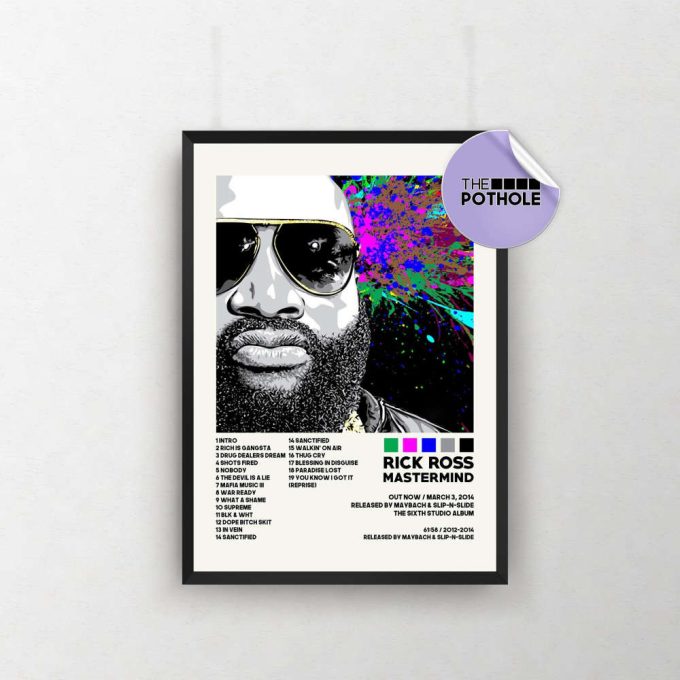 Rick Ross Posters / Mastermind Poster / Rick Ross, Mastermind / Album Cover Poster / Tracklist Poster, Custom Poster 2