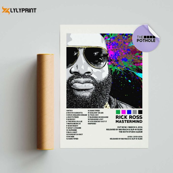 Rick Ross Posters / Mastermind Poster / Rick Ross, Mastermind / Album Cover Poster / Tracklist Poster, Custom Poster 1