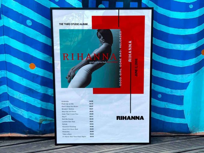 Rihanna &Quot;Good Girl Gone Bad Reloaded&Quot; Album Cover Poster #3 3