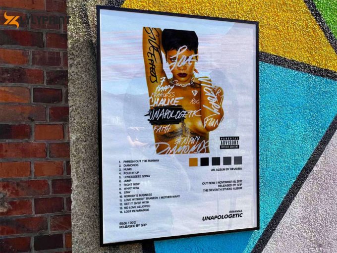 Rihanna &Amp;Quot;Unapologetic&Amp;Quot; Album Cover Poster #2 1