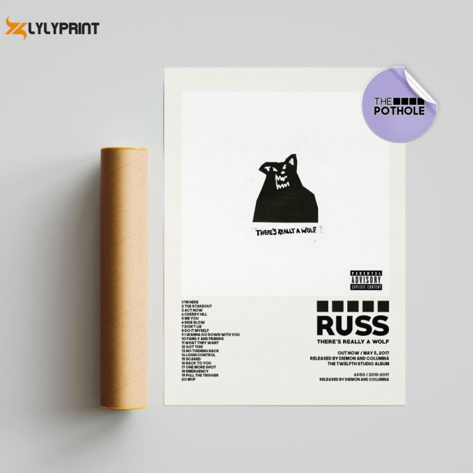 Russ Posters / There’s Really A Wolf Poster, Tracklist Poster, Album Cover Poster, Print Wall Art, Custom Poster, Russ, Theres Really A Wolf 1