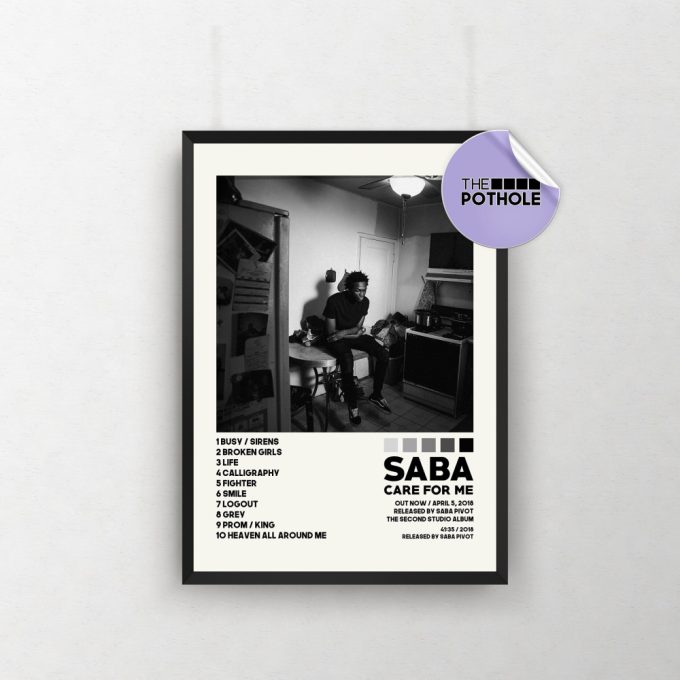 Saba Poster / Care For Me Poster / Album Cover Poster, Poster Print Wall Art, Custom Poster, Home Decor, Saba, Care For Me 2