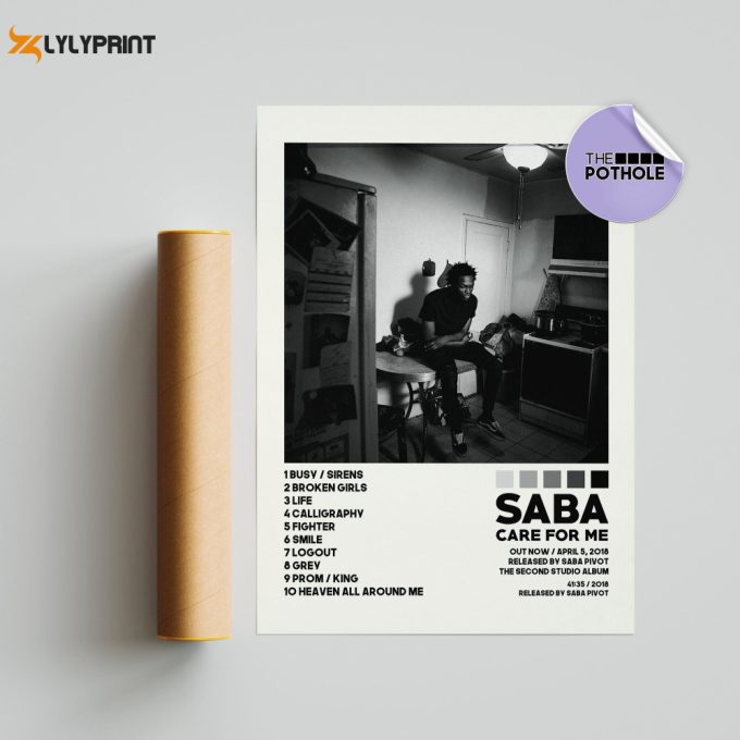 Saba Poster / Care For Me Poster / Album Cover Poster, Poster Print Wall Art, Custom Poster, Home Decor, Saba, Care For Me 1