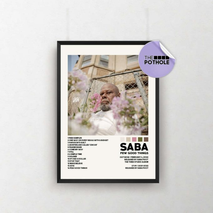 Saba Poster / Few Good Things Poster / Album Cover Poster, Poster Print Wall Art, Custom Poster, Home Decor, Saba, Few Good Things 2