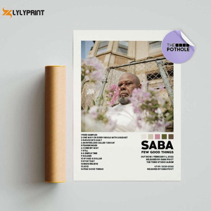 Saba Poster / Few Good Things Poster / Album Cover Poster, Poster Print Wall Art, Custom Poster, Home Decor, Saba, Few Good Things 1