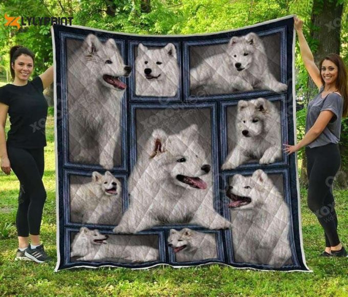 Samoyed 3D Customized Quilt 1