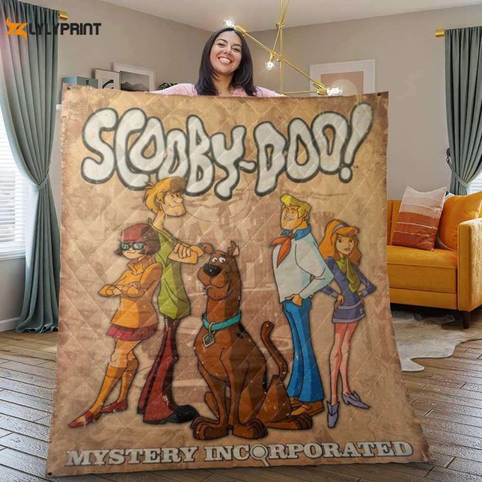 Scooby Doo Vinage Tv Show Merry Christmas Gifts Lover Quilt Blanket For Fans Home Decor Gift 1