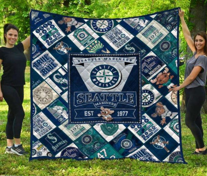 Seattle Marinersquilt Blanket For Fans Home Decor Gift