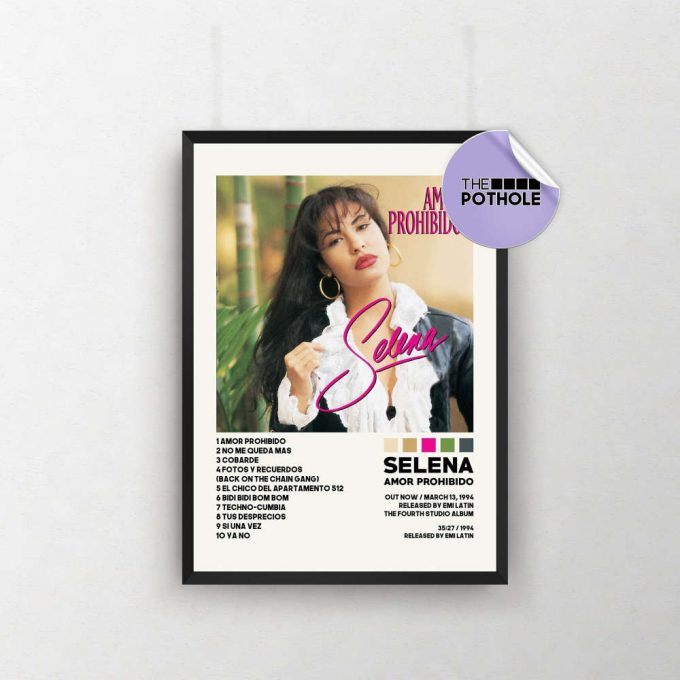 Selena Posters / Amor Prohibido Poster / Album Cover Poster, Poster Print Wall Art, Custom Poster, Home Decor, Selena, Amor Prohibido 2