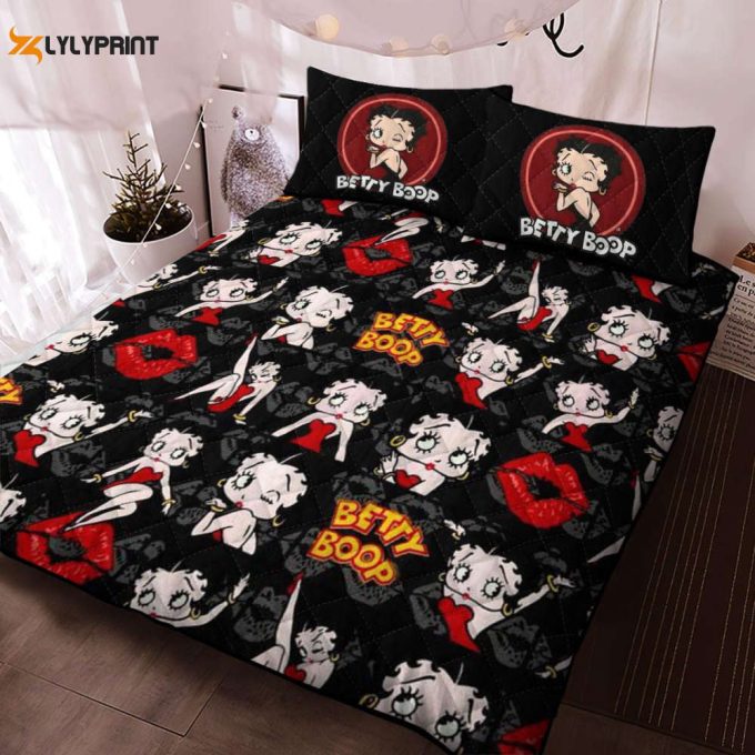 Sexy Betty Boop Kiss Love Ver2 Fan Gift, Betty Boop Duvet Quilt Bedding Set 1