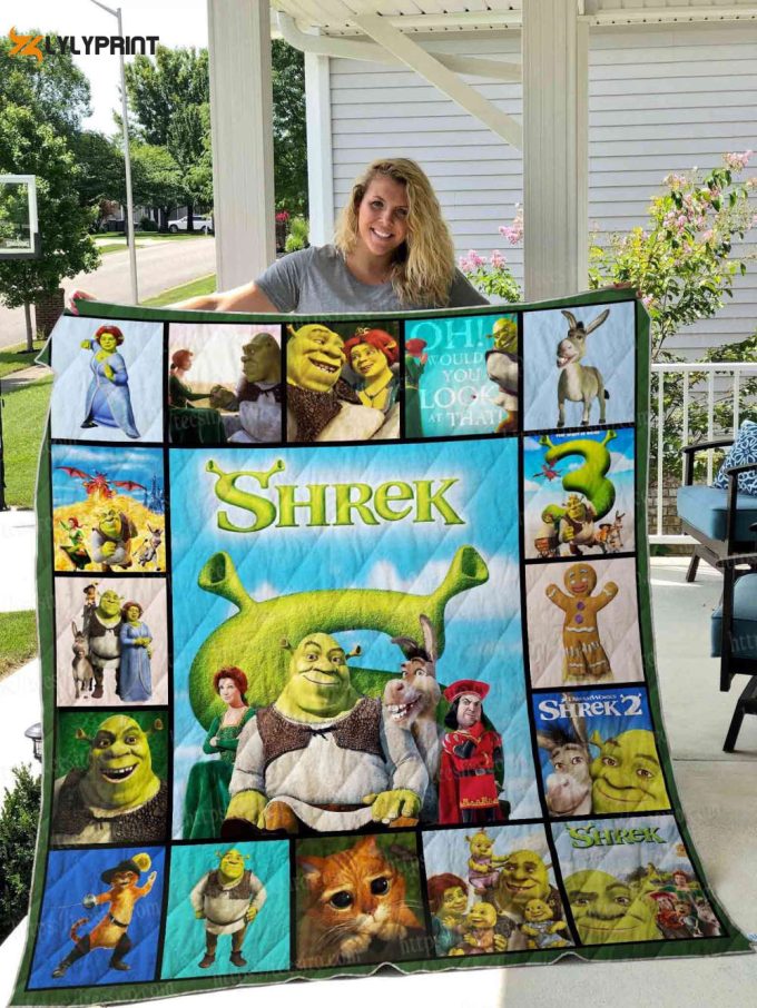 Shrek Quilt Blanket For Fans Home Decor Gift 1