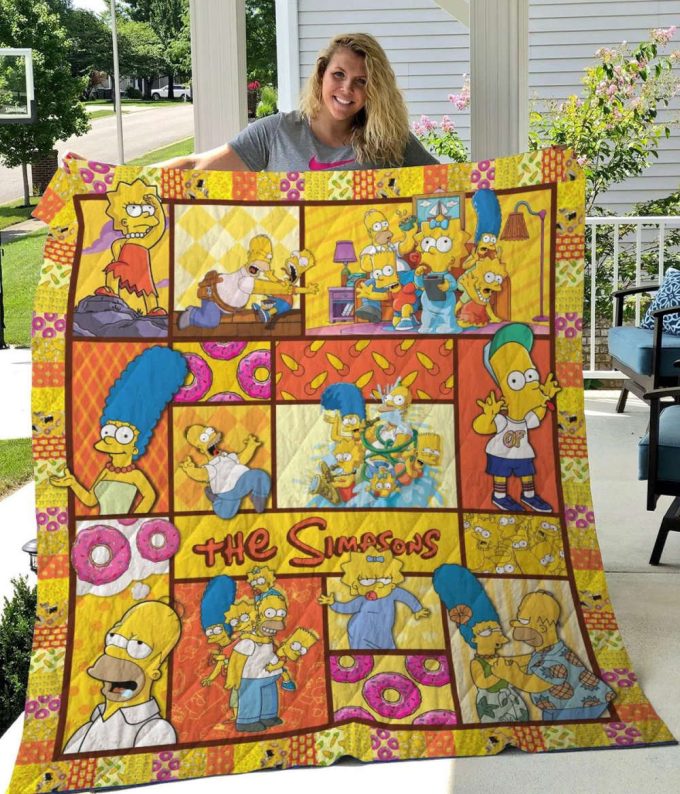 Simpson1 Quilt Blanket For Fans Home Decor Gift 2