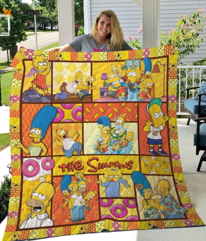 Simpson1 Quilt Blanket For Fans Home Decor Gift 1