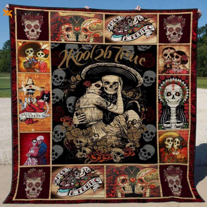 Skull 3D Customized Quilt Blanket Gift For Home Decor 1