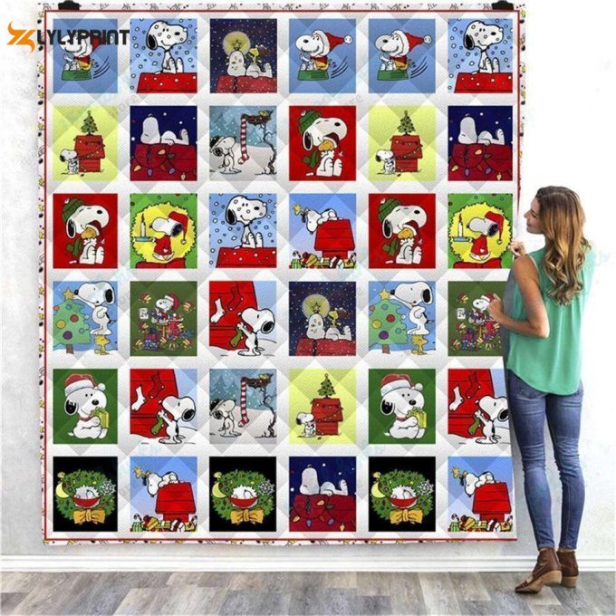 Snoopy The Peanuts, Snoopy Christmas Snoopy Lover Quilt Blanket For Fans Home Decor Gift 1