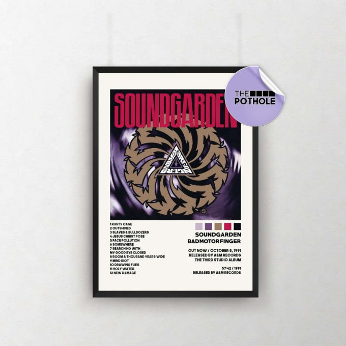 Soundgarden Posters, Badmotorfinger Poster, Soundgarden, Badmotorfinger, Album Cover Poster, Poster Print Wall Art, Custom Poster 2