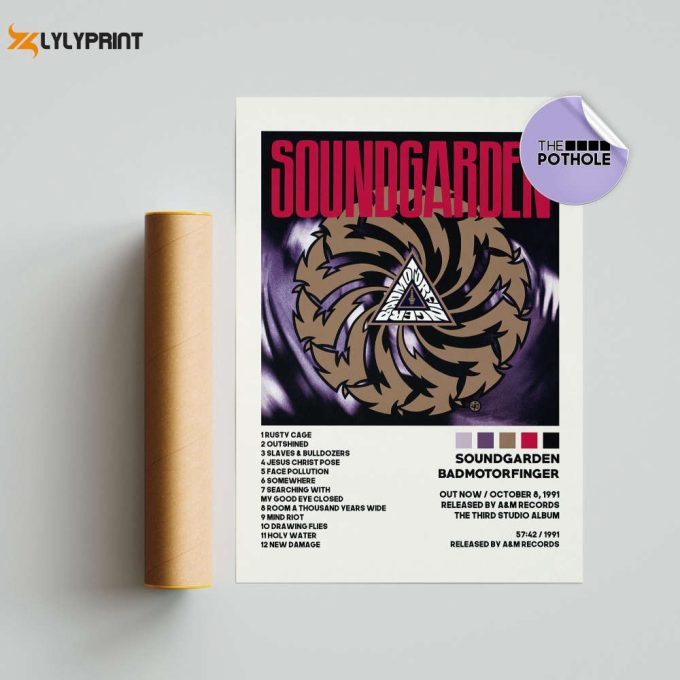 Soundgarden Posters, Badmotorfinger Poster, Soundgarden, Badmotorfinger, Album Cover Poster, Poster Print Wall Art, Custom Poster 1