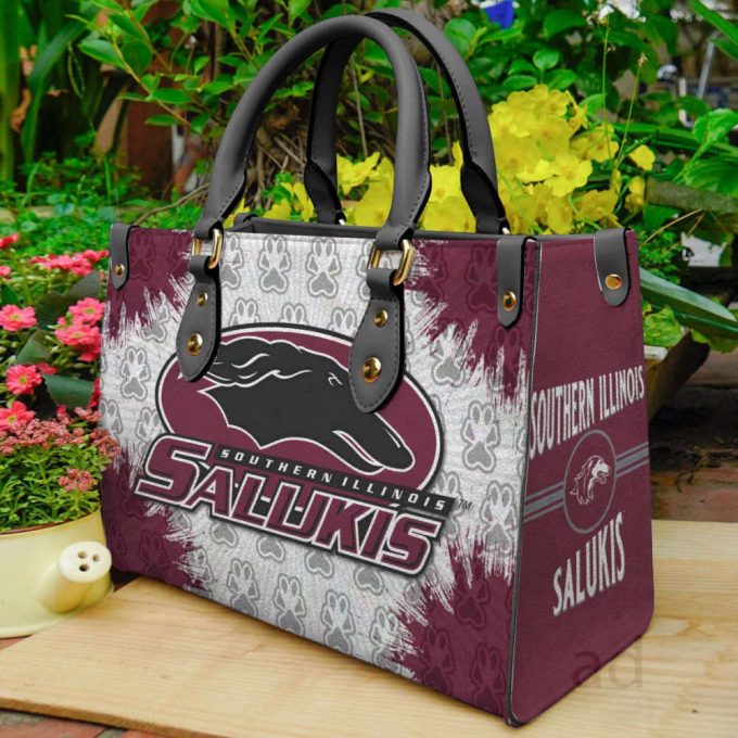 Southern Illinois Salukis Leather Handbag Gift For Women 2