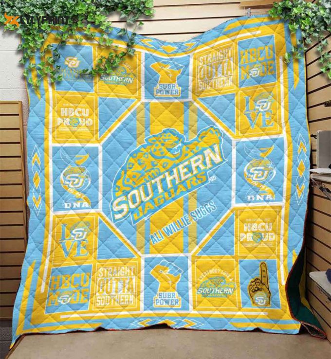 Southern Jaguars Quilt Blanket For Fans Home Decor Gift 1