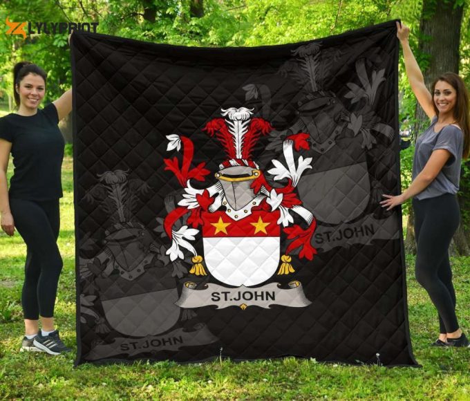 St.john Ireland Irish Family Crest 3D Customized Quilt 1