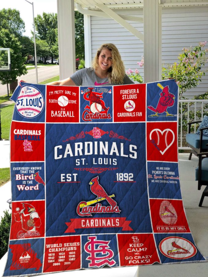 St. Louis Cardinals Quilt Blanket For Fans Home Decor Gift 2