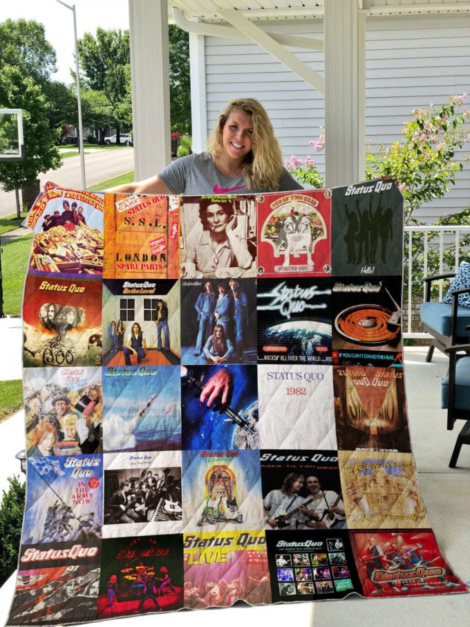 Status Quo Quilt Blanket For Fans Home Decor Gift 2