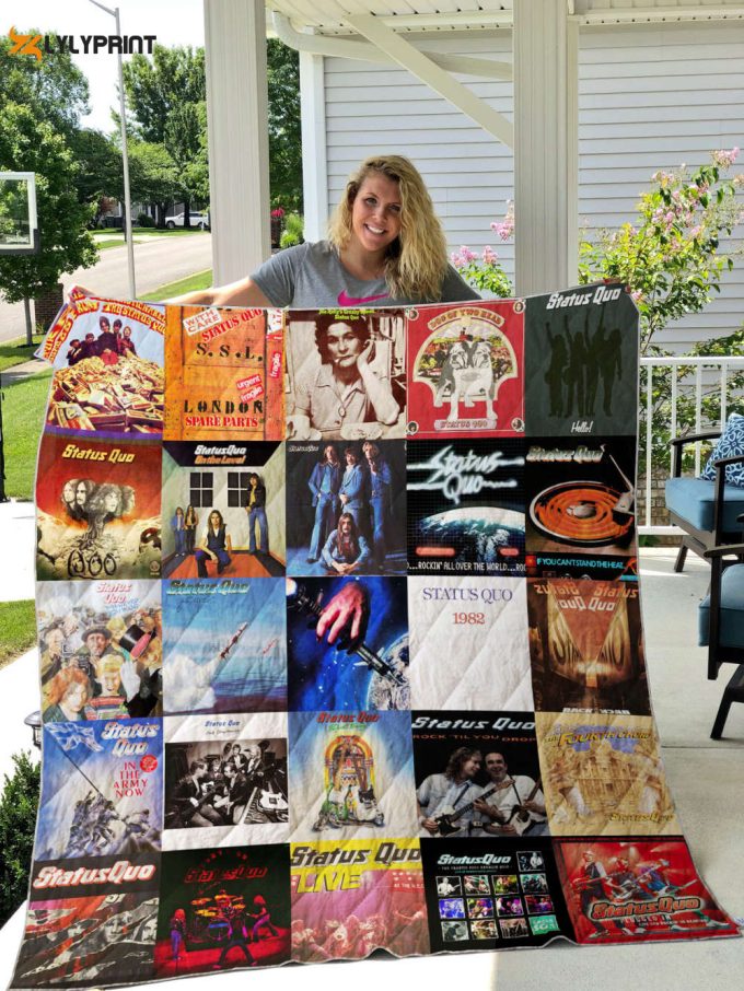 Status Quo Quilt Blanket For Fans Home Decor Gift 1