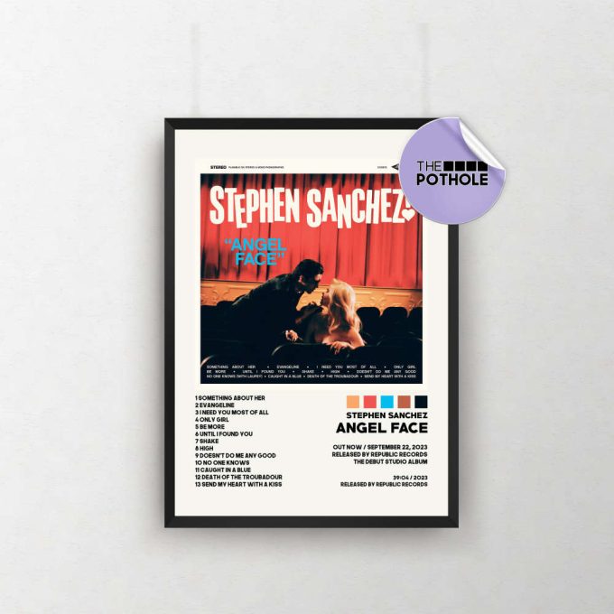 Stephen Sanchez Posters / Angel Face Poster / Album Cover Poster, Poster Print Wall Art, Custom Poster, Home Decor, Stephen Sanchez 2