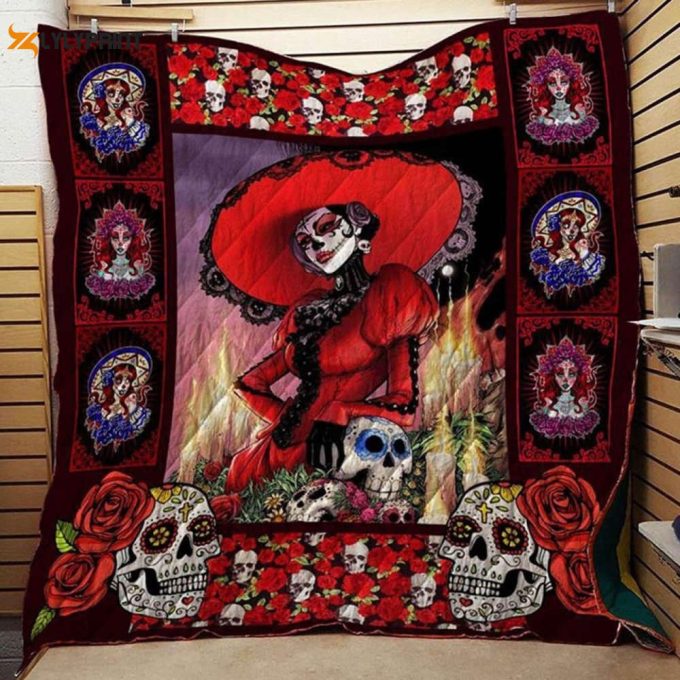 Sugar Skull Meet You Now Chrismas Gift 3D Quilt Blanket For Fans Home Decor Gift 1