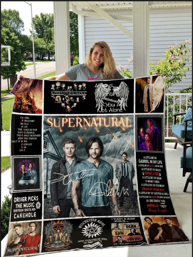 Supernatural Quilt Blanket For Fans Home Decor Gift 3