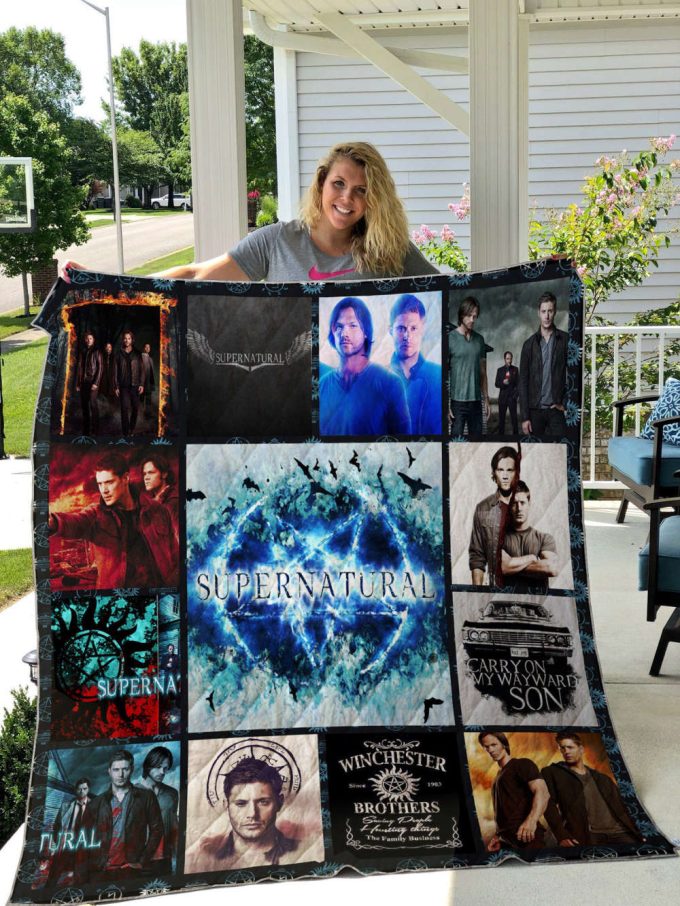 Supernatural Quilt Blanket For Fans Home Decor Gift 2