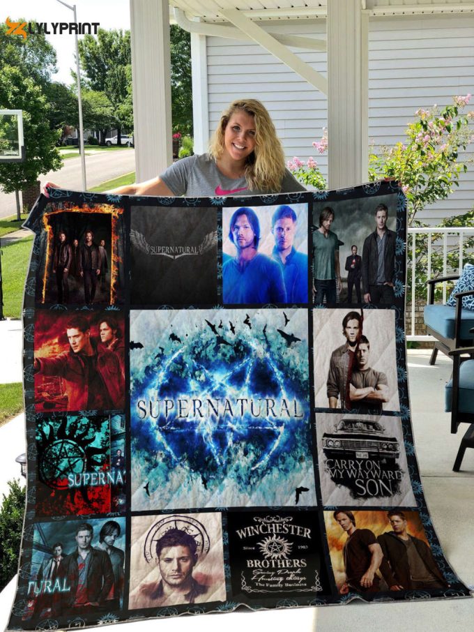 Supernatural Quilt Blanket For Fans Home Decor Gift 1