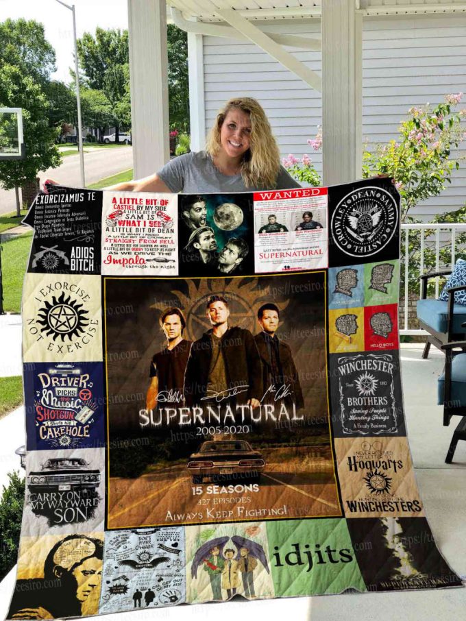 Supernatural Quilt Blanket For Fans Home Decor Gift 3