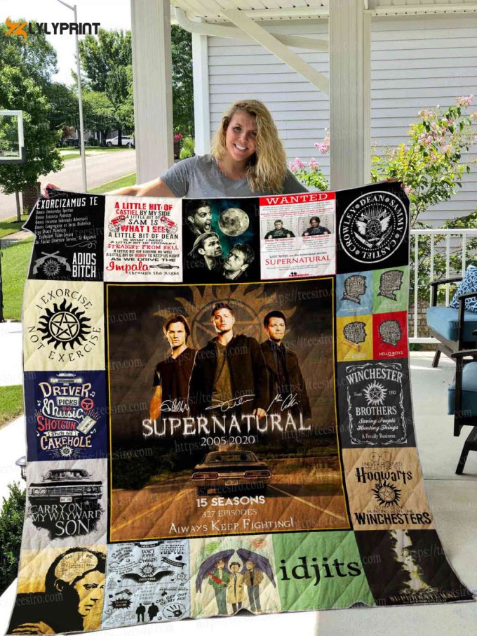 Supernatural Quilt Blanket For Fans Home Decor Gift 1