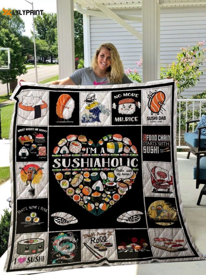 Sushi Funny 3D Customized Quilt Blanket For Fans Home Decor Gift 1