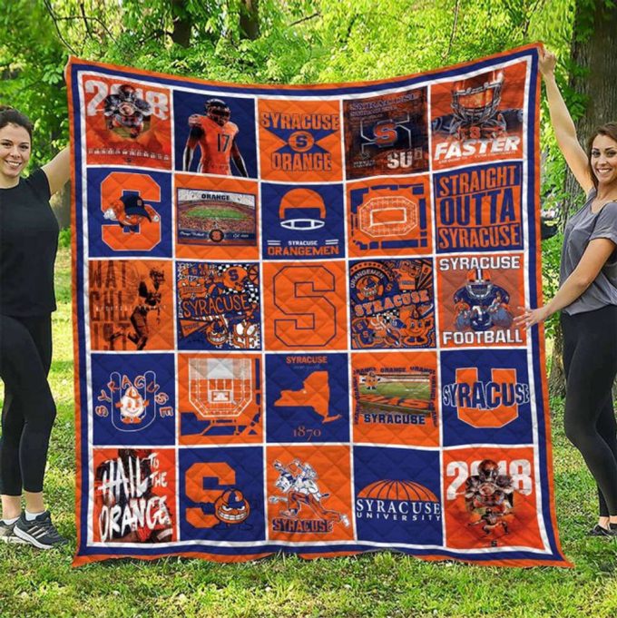 Syracuse Orange 2 Quilt Blanket For Fans Home Decor Gift 2