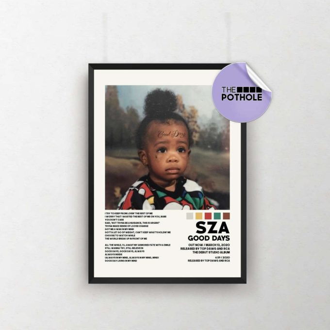 Sza Poster | Good Days Poster | Sza Tracklist Album Cover Poster / Album Cover Poster Print Wall Art, Custom Poster 2