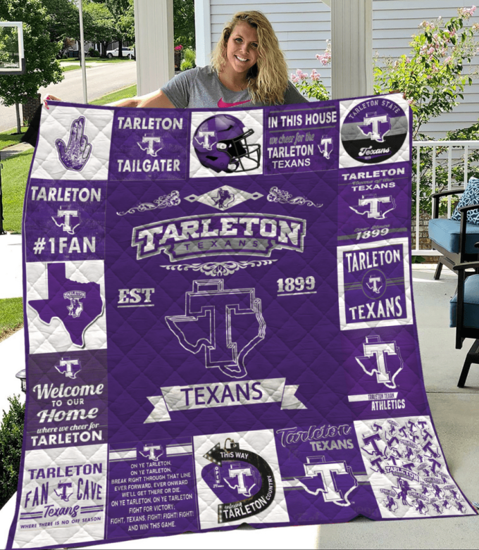 Tarleton Texans Quilt Blanket For Fans Home Decor Gift 3