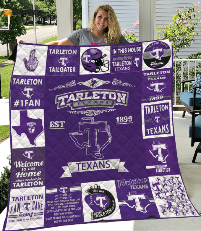 Tarleton Texans Quilt Blanket For Fans Home Decor Gift 1