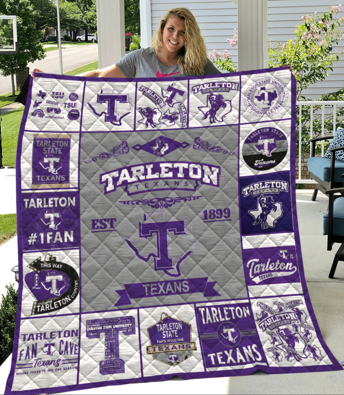 Tarleton Texans Quilt Blanket For Fans Home Decor Gift 2