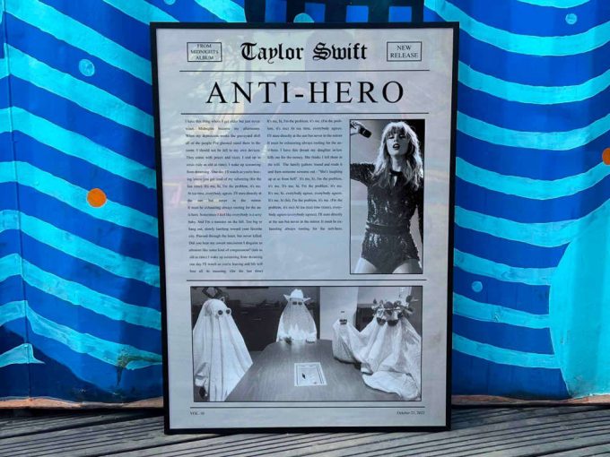 Taylor Swift &Quot;Anti Hero&Quot; Album Cover Poster #Newspaper 3