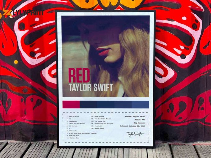 Taylor Swift &Amp;Quot;Red&Amp;Quot; Album Cover Poster For Home Room Decor #4 1