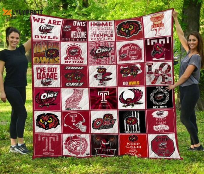 Temple Owls 1 Quilt Blanket For Fans Home Decor Gift 1