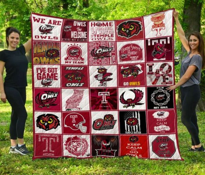 Temple Owls 1 Quilt Blanket For Fans Home Decor Gift 2