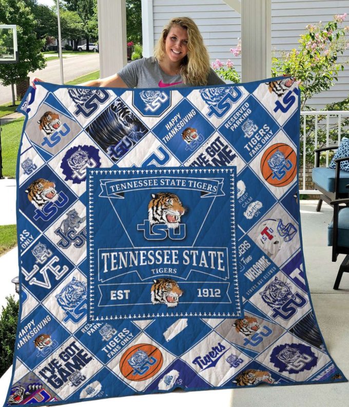 Tennessee State Tigers 1 Quilt Blanket For Fans Home Decor Gift 2