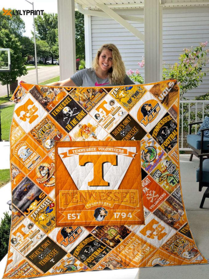 Tennessee Volunteers Quilt Blanket For Fans Home Decor Gift 1