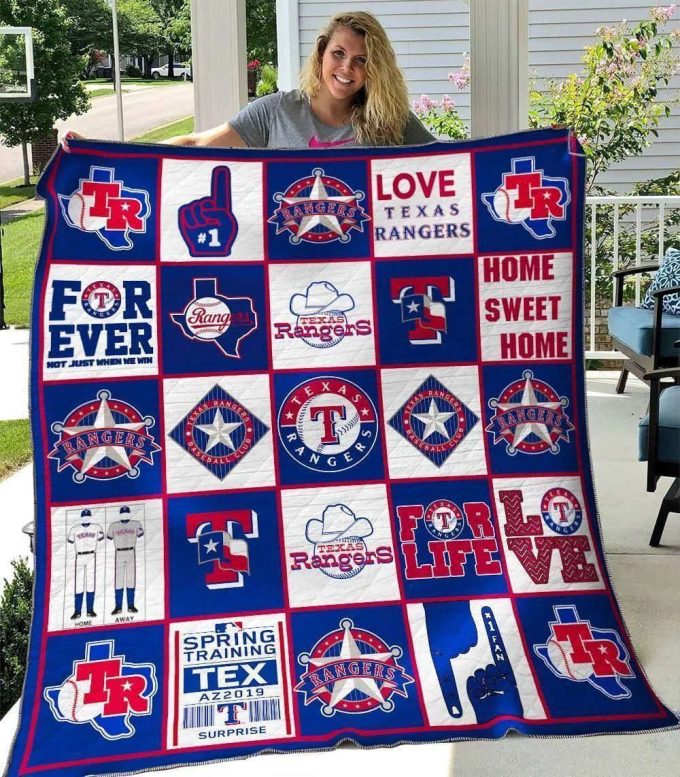 Texas Rangers 1 Quilt Blanket For Fans Home Decor Gift 2