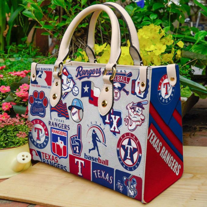 Texas Rangers Leather Handbag For Women Gift 2 2